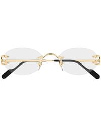 Cartier - Rimless Rectangular Glasses - Lyst