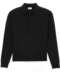 Saint Laurent - Button Detailed Knitted Polo Shirt - Lyst