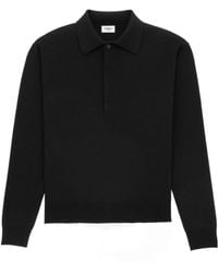 Saint Laurent - Button Detailed Knitted Polo Shirt - Lyst