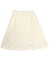 Jil Sander - Satin Skirt - Lyst