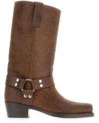 Paris Texas - 45Mm Buckle-Strap Leather Boots - Lyst