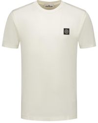 Stone Island - Logo Patch Crewneck T-Shirt - Lyst