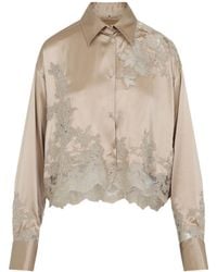 Ermanno Scervino - Lace-Insert Long-Sleeved Shirt - Lyst