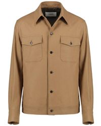 Lardini - Button-Down Wool Shirt Jacket - Lyst
