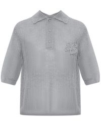 AllSaints - Short-Sleeved Knitted Polo Shirt - Lyst
