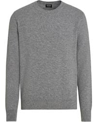 ZEGNA - Crew Neck Cashmere Sweater - Lyst