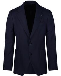 Lardini - Virgin Wool Single-Breasted Jacket - Lyst