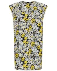 Marni - Floral Motif Butterfly Shoulder Dress - Lyst