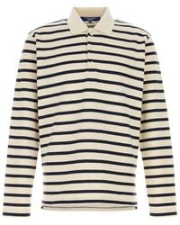Junya Watanabe - Striped Long Sleeve Polo Shirt - Lyst