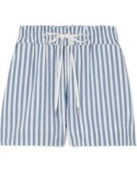 Veronica Beard - Tijana Cotton-Blend Seersucker Shorts - Lyst