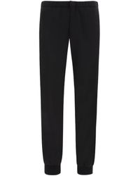 Prada - Logo Plaque Straight-Leg Pants - Lyst