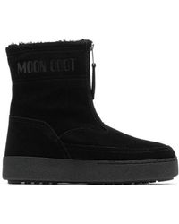 Moon Boot - Logo Printed Zip Detail Boots - Lyst