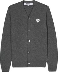 COMME DES GARÇONS PLAY - Long-Sleeved Knitted Cardigan - Lyst
