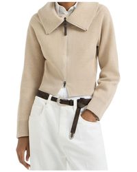 Brunello Cucinelli - Cashmere English Rib Knit Cardigan - Lyst