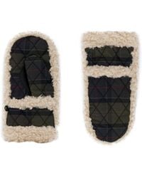 Barbour - Quilted Shearling-Lined Mittens - Lyst