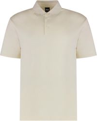 BOSS - Boss Button Detailed Short-Sleeved Polo Shirt - Lyst