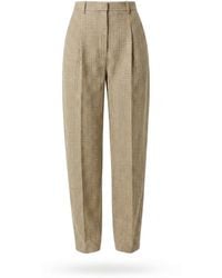 Bottega Veneta - Prince Of Wales Straight Leg Trousers - Lyst