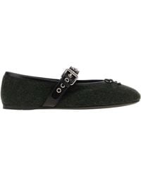 Miu Miu - Bottle- Flannel Ballerinas - Lyst