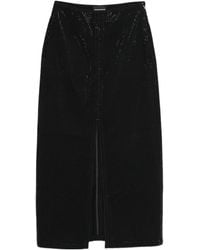 Emporio Armani - Slit Midi Skirt - Lyst