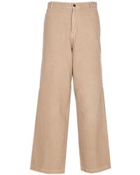AMISH - Wide-Leg Washed Jeans - Lyst