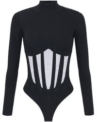 Elisabetta Franchi - Knitted Bustier Bodysuit - Lyst