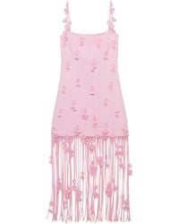 Jonathan Simkhai - Juliana Floral Fringed Midi Dress - Lyst