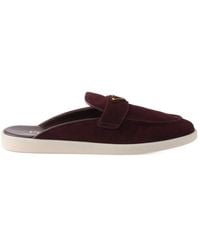 Prada - Triangle-Logo Mules - Lyst