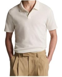 Vince - Mesh-Knit Cotton-Blend Snap Polo Shirt - Lyst
