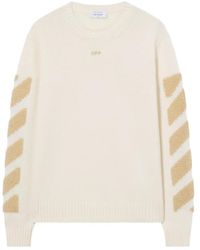Off-White c/o Virgil Abloh - Diag Fuzzy-Knit Sweater - Lyst