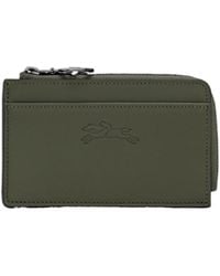 Longchamp - Embossed Leather Cardholder - Lyst