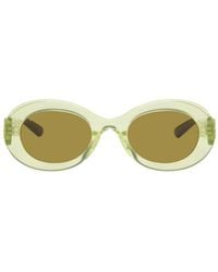 Gucci - Eyewear Oval Frame Sunglasses - Lyst