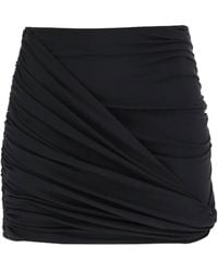 Magda Butrym - Elastic Waist Draped Mini Skirt - Lyst