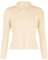 Pleats Please Issey Miyake - Monthly Colours August Pleated Zip-Up Jacket - Lyst