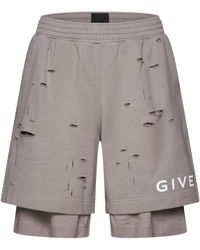 Givenchy - Destroyed Effect Bermuda Shorts - Lyst