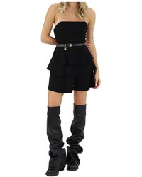 Elisabetta Franchi - Sleeveless Off-The-Shoulder Dress - Lyst
