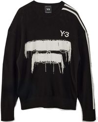 Y-3 - U Gfx Knit Crew - Lyst