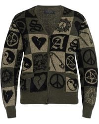 AllSaints - Travis Intarsia Cardigan - Lyst