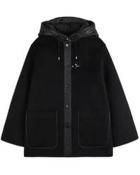 Fay - Hooded Wool-Cashmere Pea Coat - Lyst