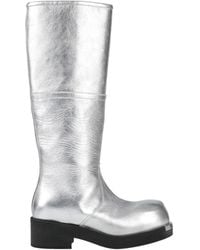 MM6 by Maison Margiela - Thick-Soled Knee-High Leather Boots - Lyst