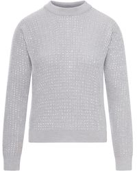 Golden Goose - Textured Open-Knit Crewneck Sweater - Lyst
