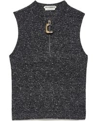JW Anderson - Ribbed-Knit Zip-Up Vest - Lyst