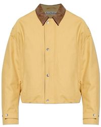 Acne Studios - Faux Leather Collar Jacket - Lyst