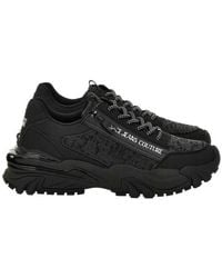 Versace - Zip-Detail Textured Sneakers - Lyst
