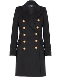 Balmain - 10-Buttons Wool And Cashmere Coat - Lyst