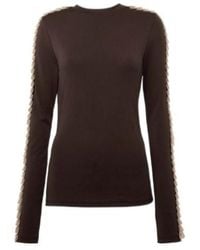 JW Anderson - Pleated-Trim Long-Sleeve Top - Lyst
