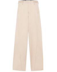 Lanvin - High Waist Twisted Chino Trousers - Lyst