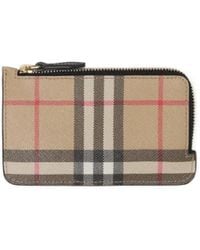 Burberry - Vintage Check Compact Wallet - Lyst