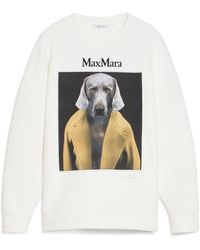 Max Mara - Logo Embroidered Crewneck Sweatshirt - Lyst