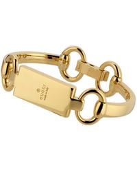 Gucci - Horsebit Motif Bangle Bracelet - Lyst
