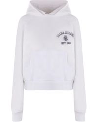 Prada - Logo Printed Long-Sleeved Hoodie - Lyst